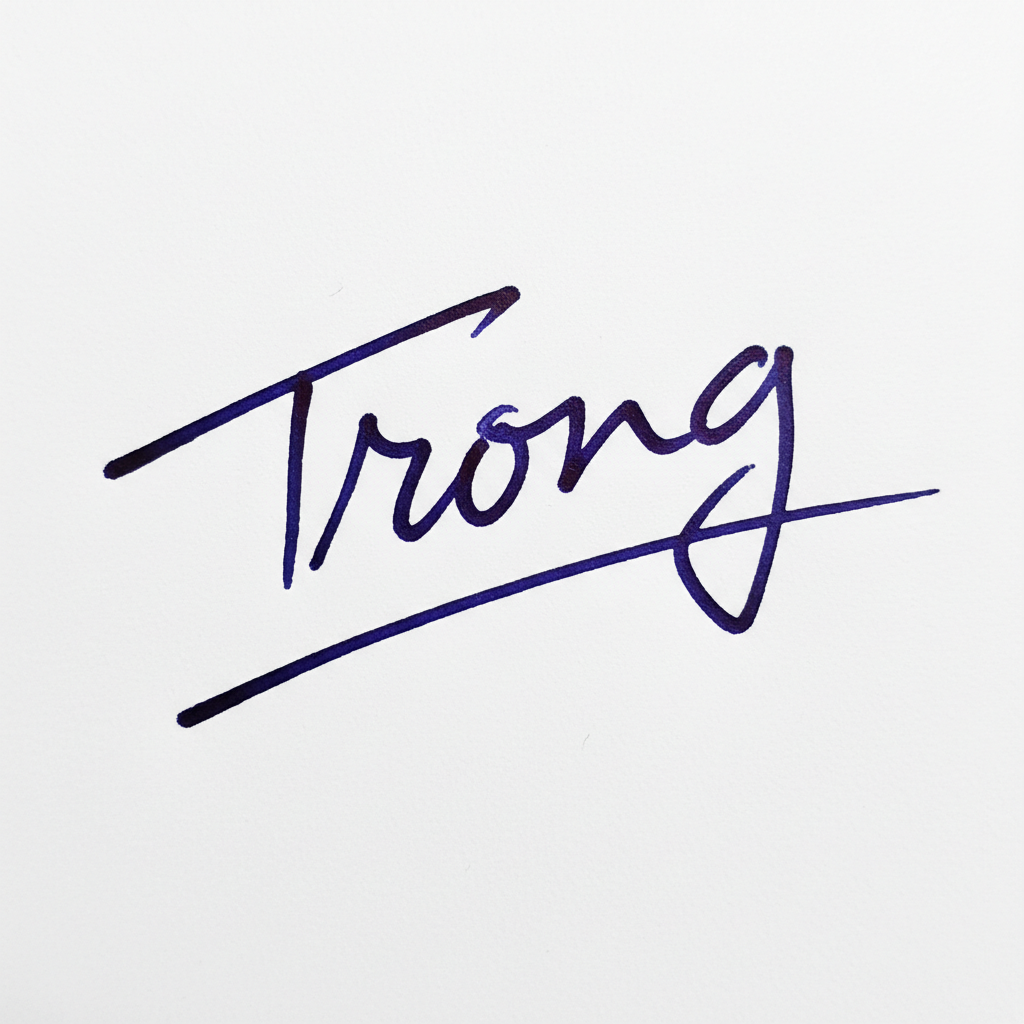 Mẫu chữ ký tên Trọng số 9