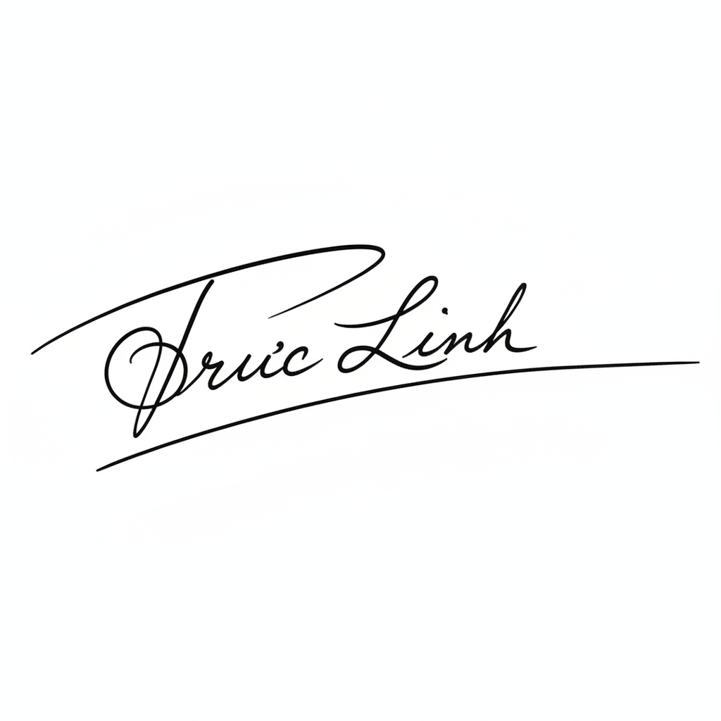Mẫu chữ ký tên Trúc Linh số 10