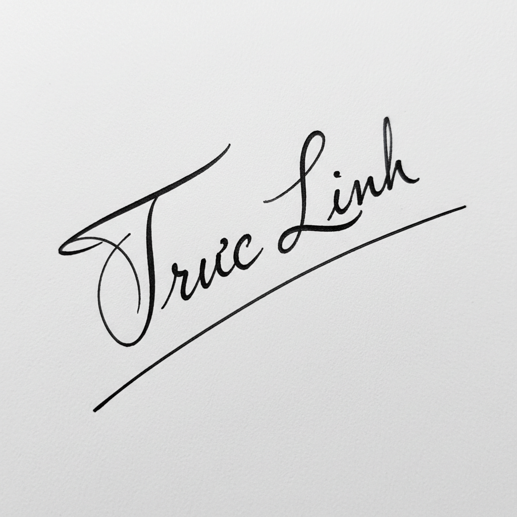Mẫu chữ ký tên Trúc Linh số 5