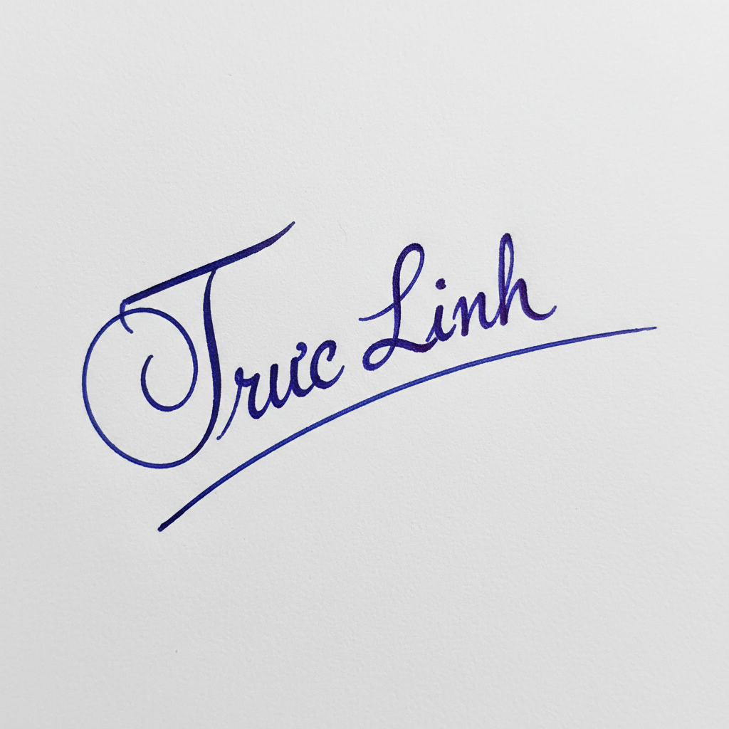 Mẫu chữ ký tên Trúc Linh số 6