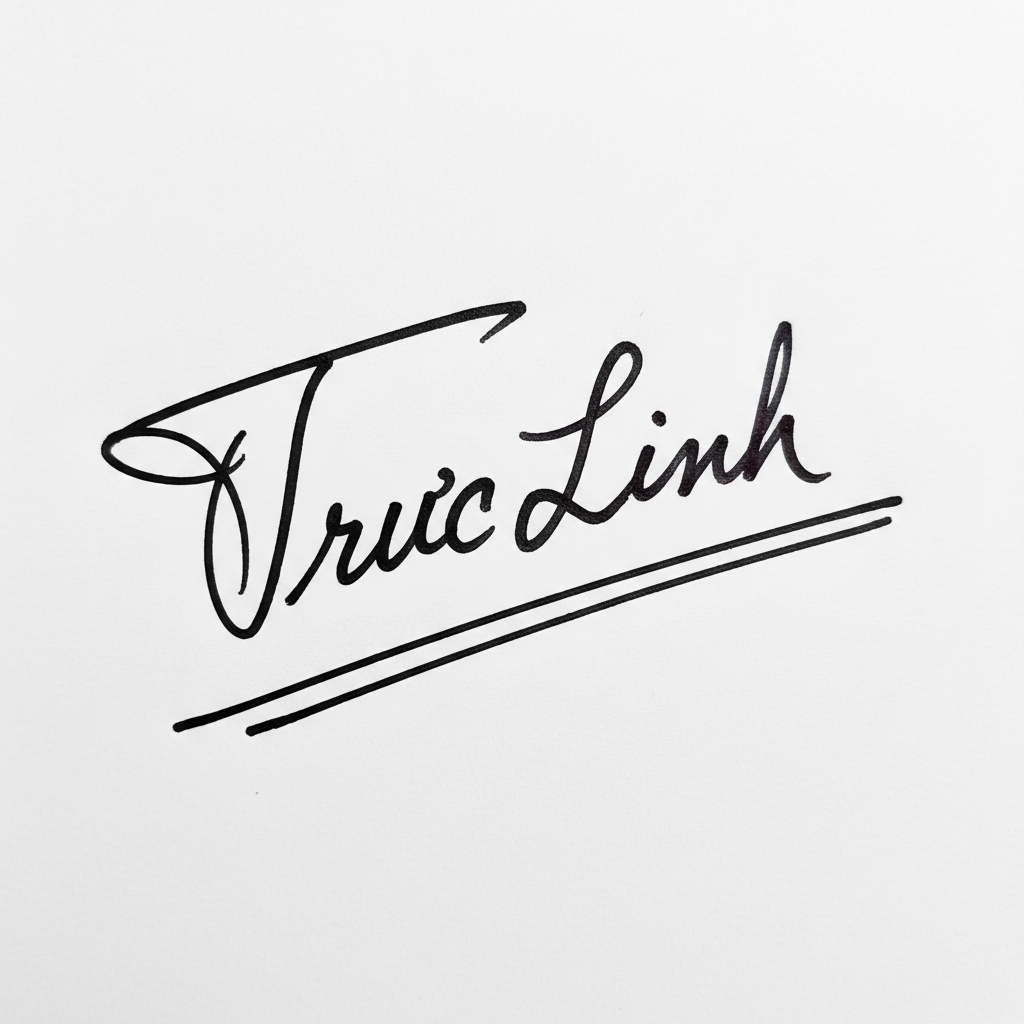 Mẫu chữ ký tên Trúc Linh số 7