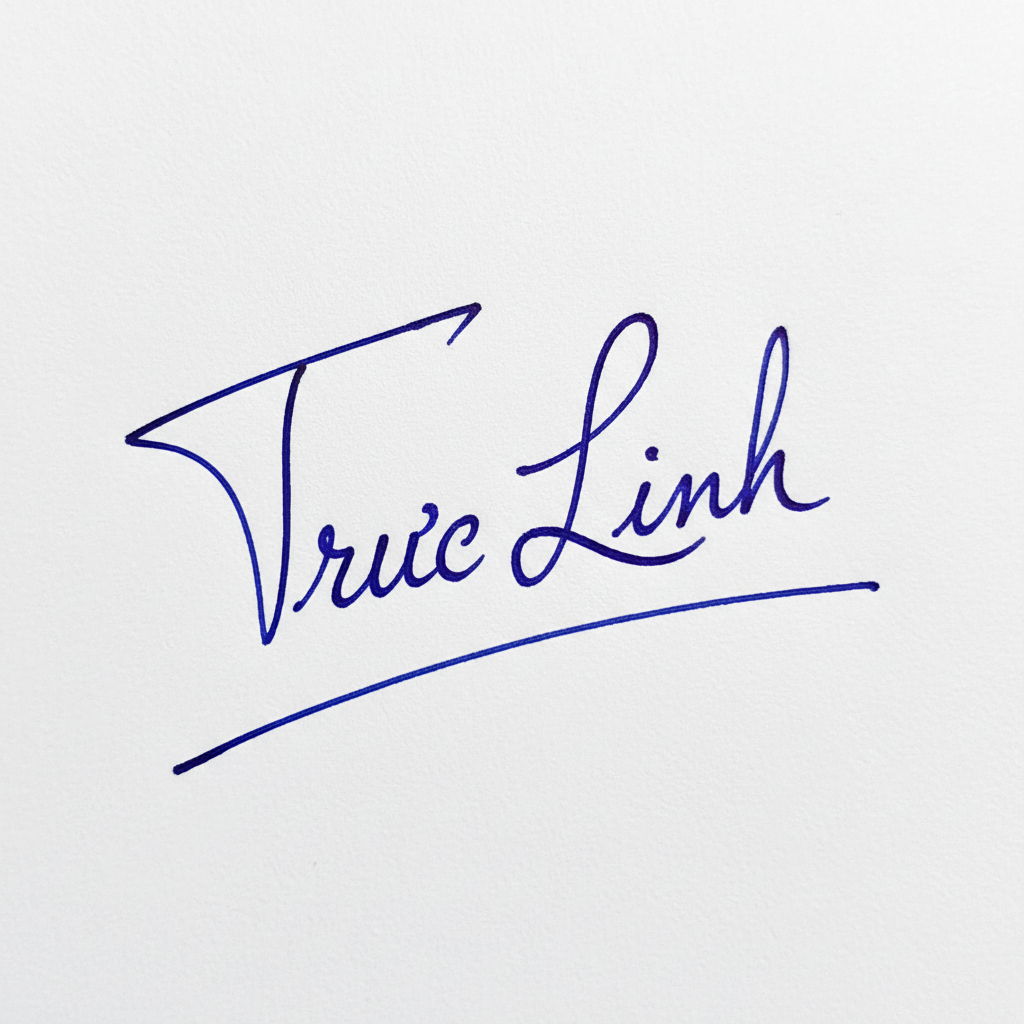 Mẫu chữ ký tên Trúc Linh số 8