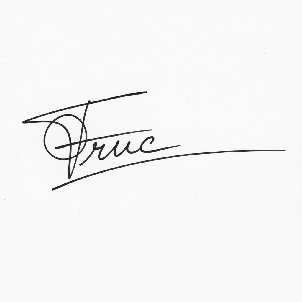 Mẫu chữ ký tên Trúc số 10