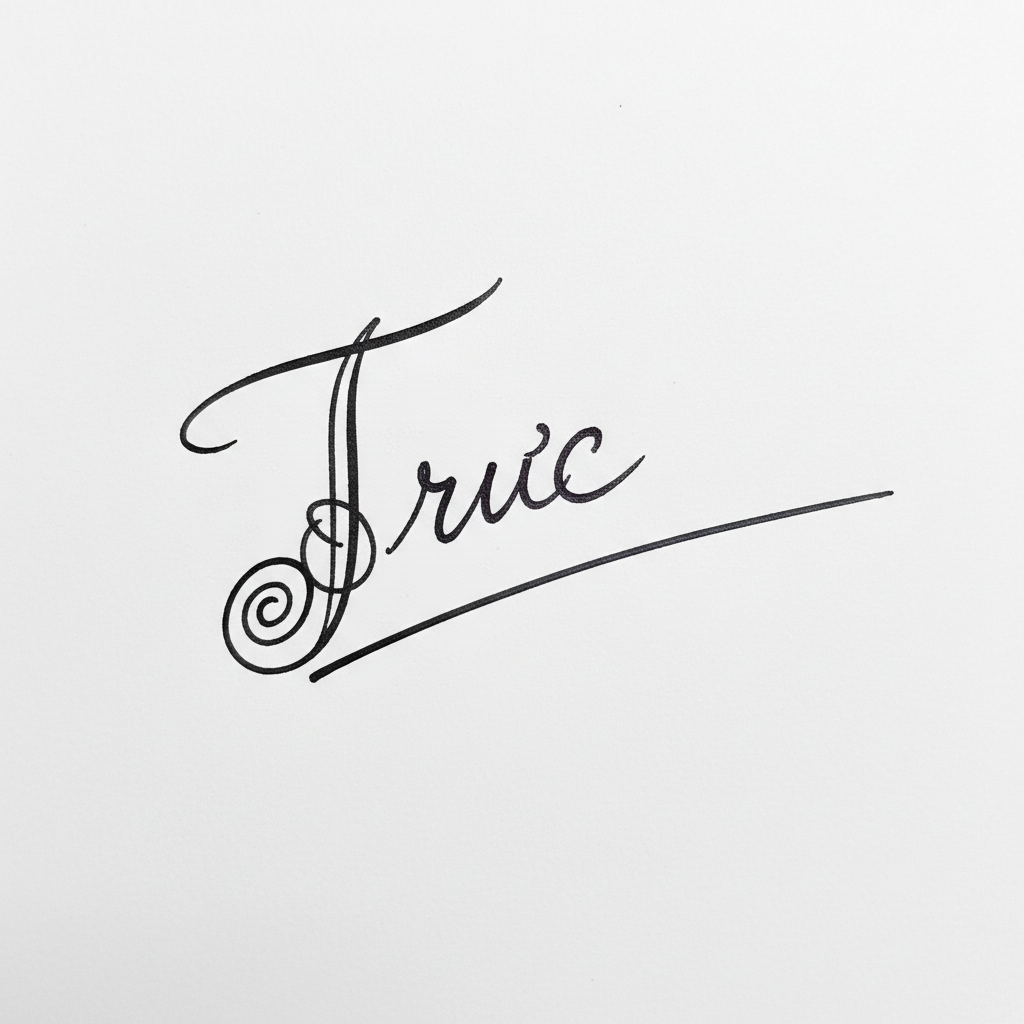 Mẫu chữ ký tên Trúc số 2