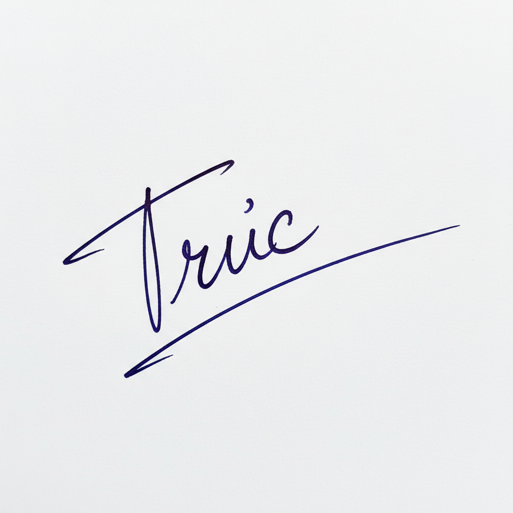 Mẫu chữ ký tên Trúc số 4