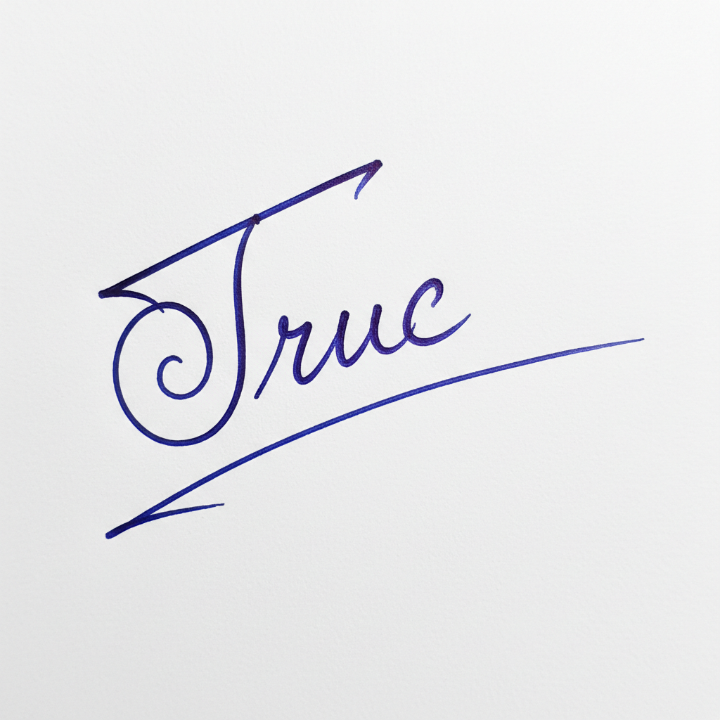 Mẫu chữ ký tên Trúc số 6