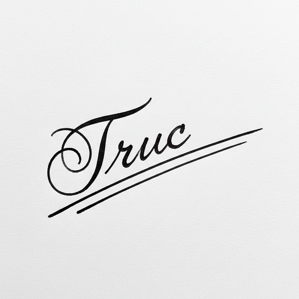 Mẫu chữ ký tên Trúc số 7