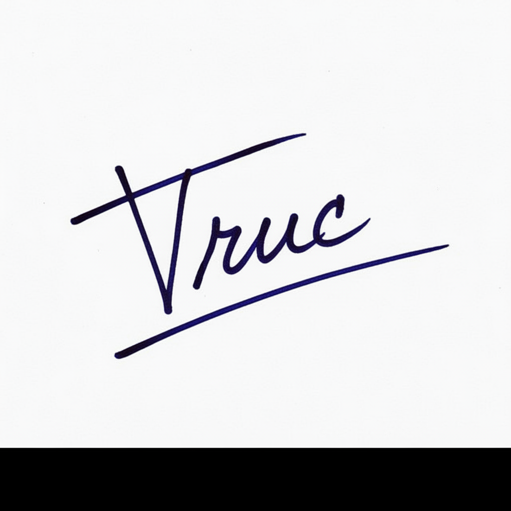 Mẫu chữ ký tên Trúc số 9