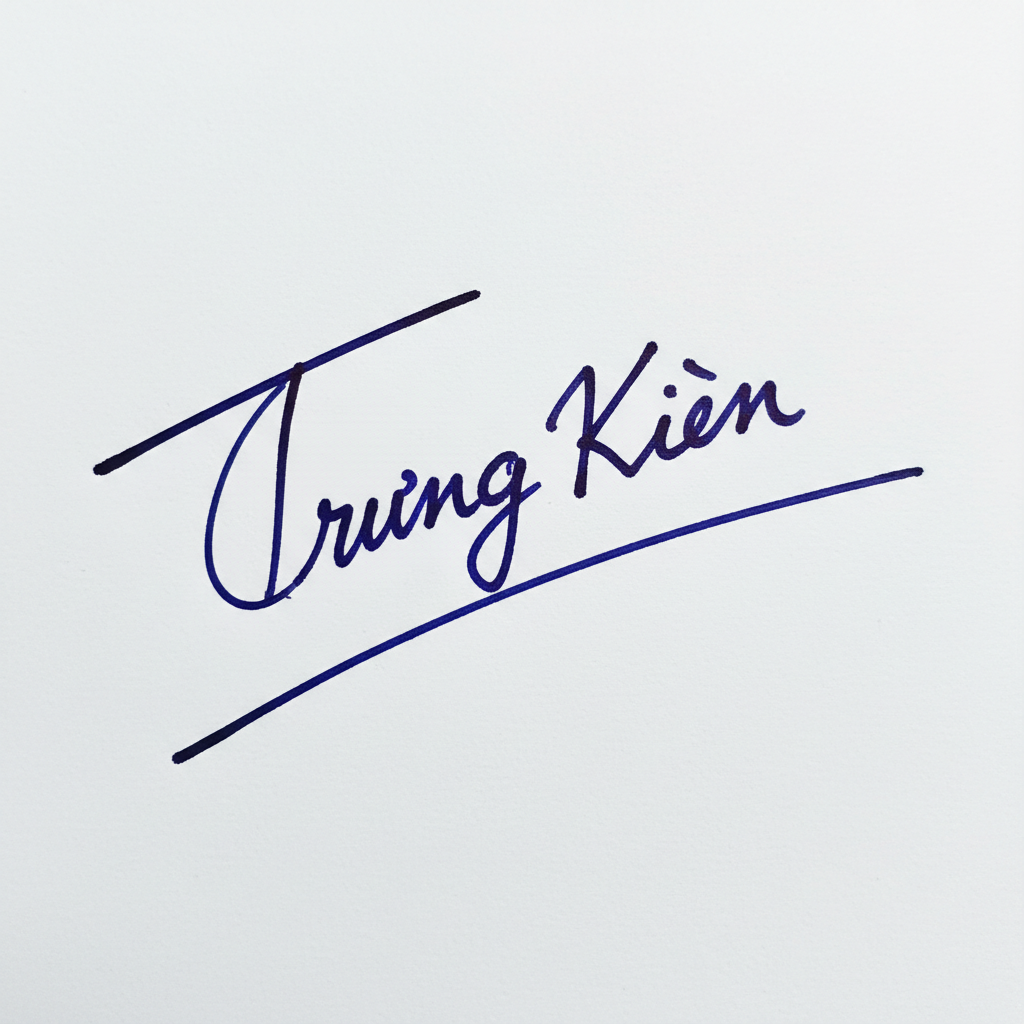 Mẫu chữ ký tên Trung Kiên số 1