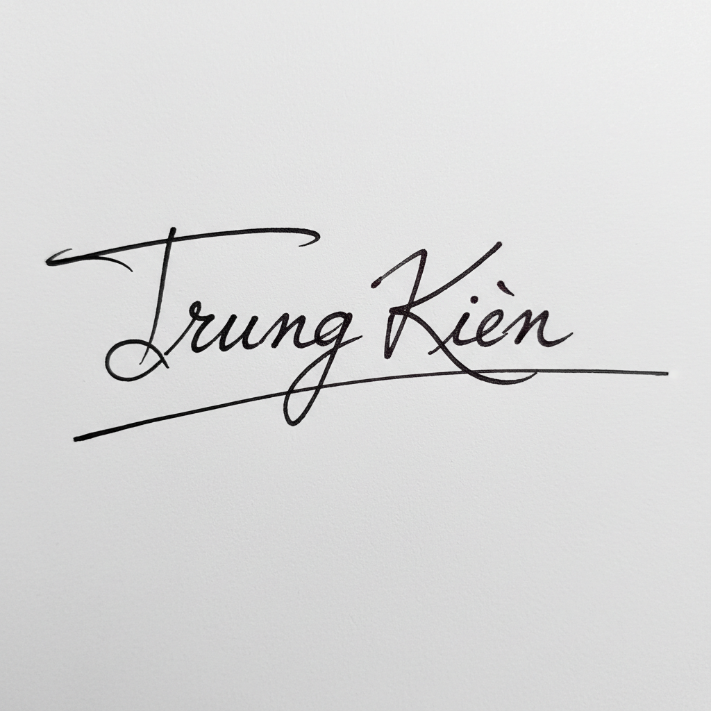 Mẫu chữ ký tên Trung Kiên số 10