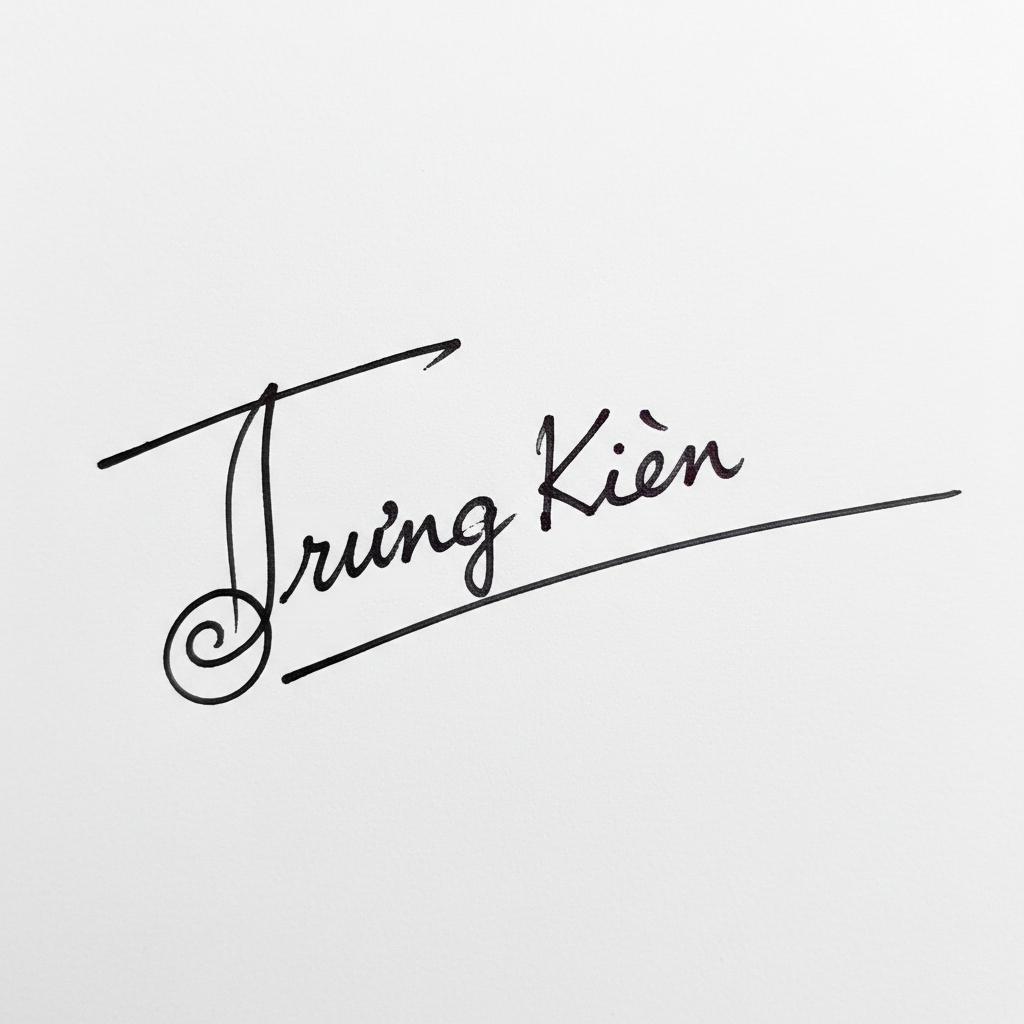 Mẫu chữ ký tên Trung Kiên số 2