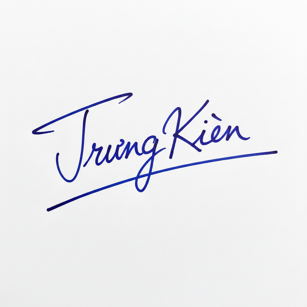Mẫu chữ ký tên Trung Kiên số 3