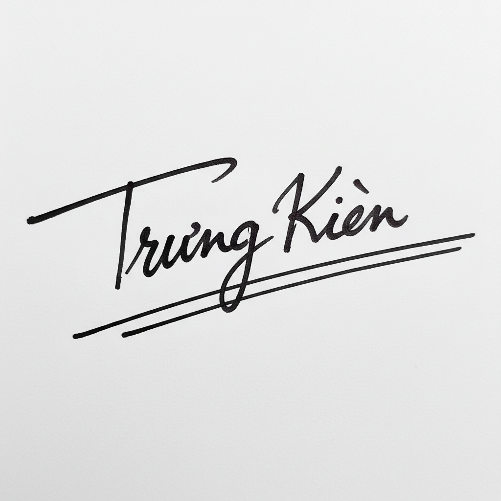 Mẫu chữ ký tên Trung Kiên số 7