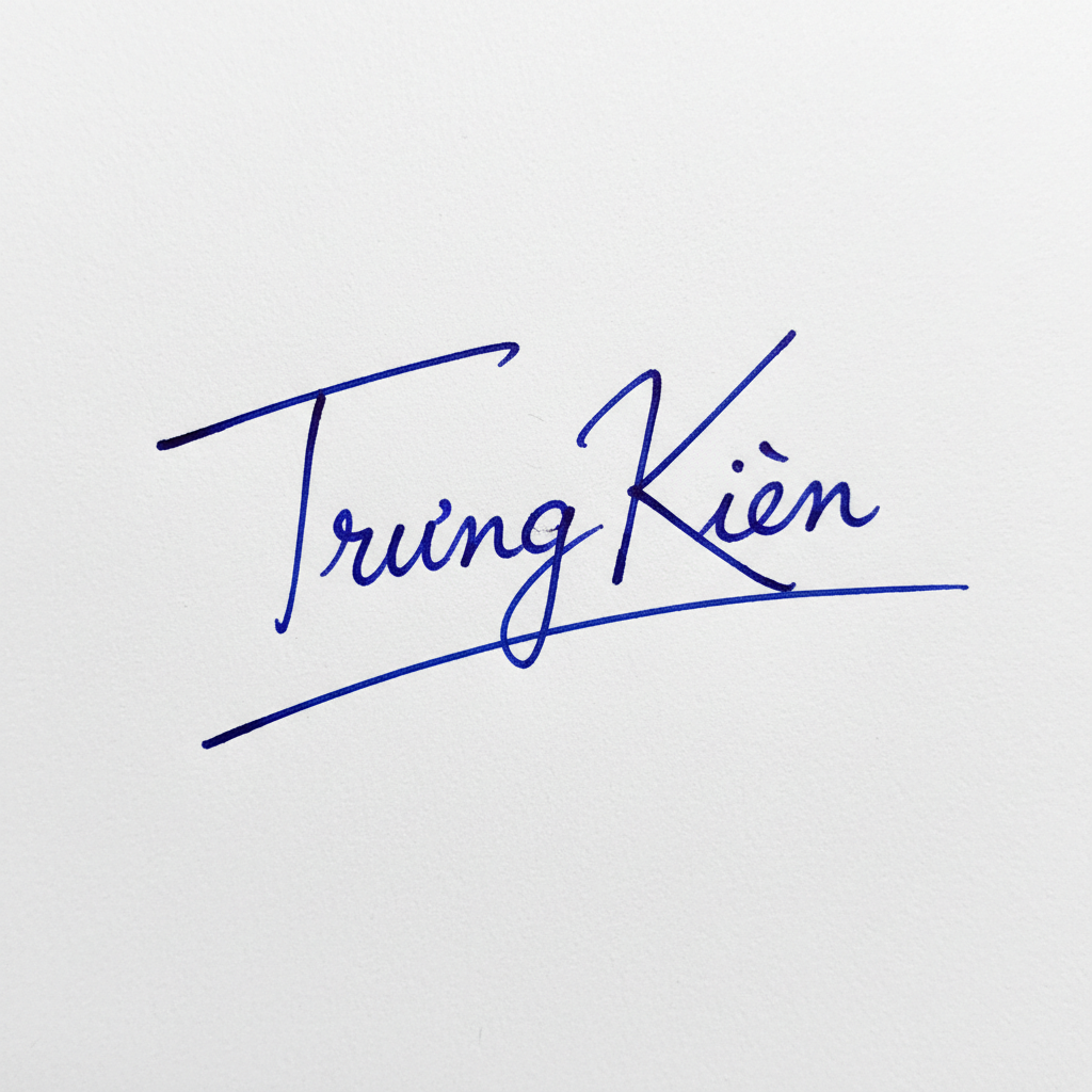 Mẫu chữ ký tên Trung Kiên số 8