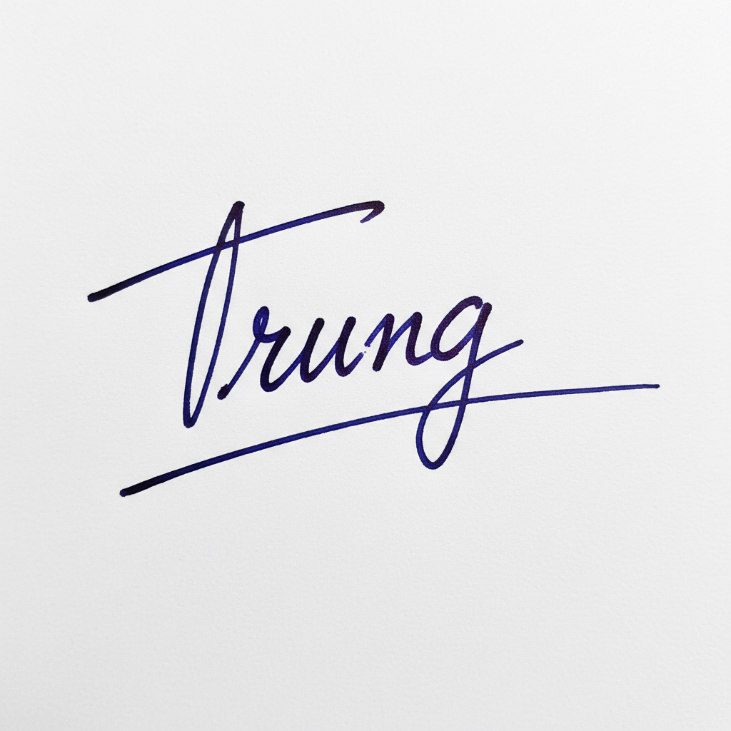 Mẫu chữ ký tên Trung số 1