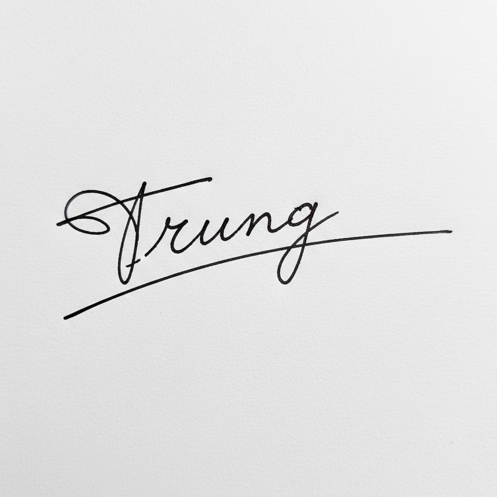 Mẫu chữ ký tên Trung số 10