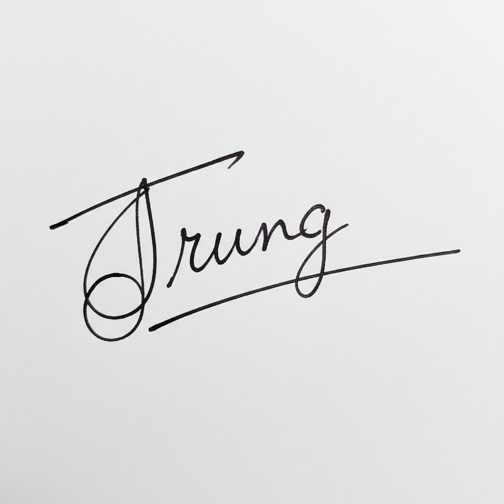 Mẫu chữ ký tên Trung