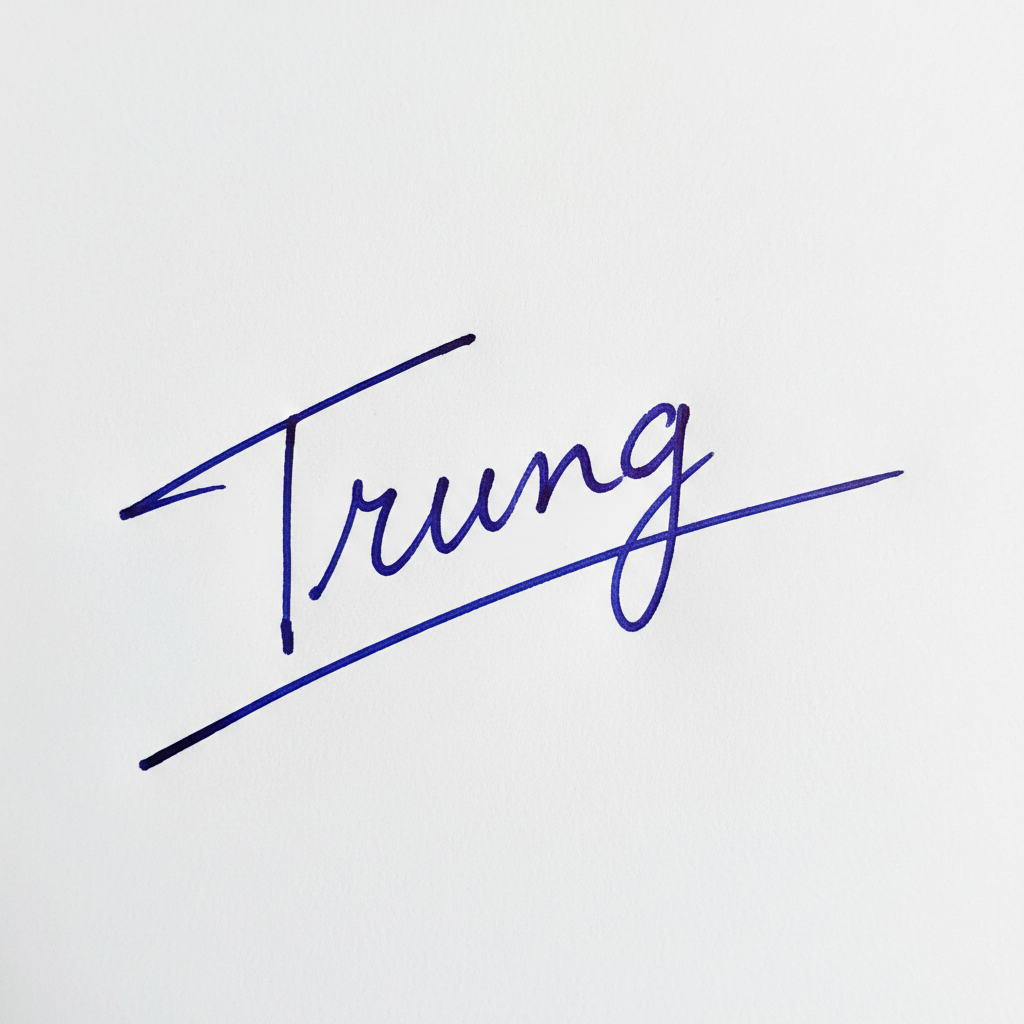 Mẫu chữ ký tên Trung số 3