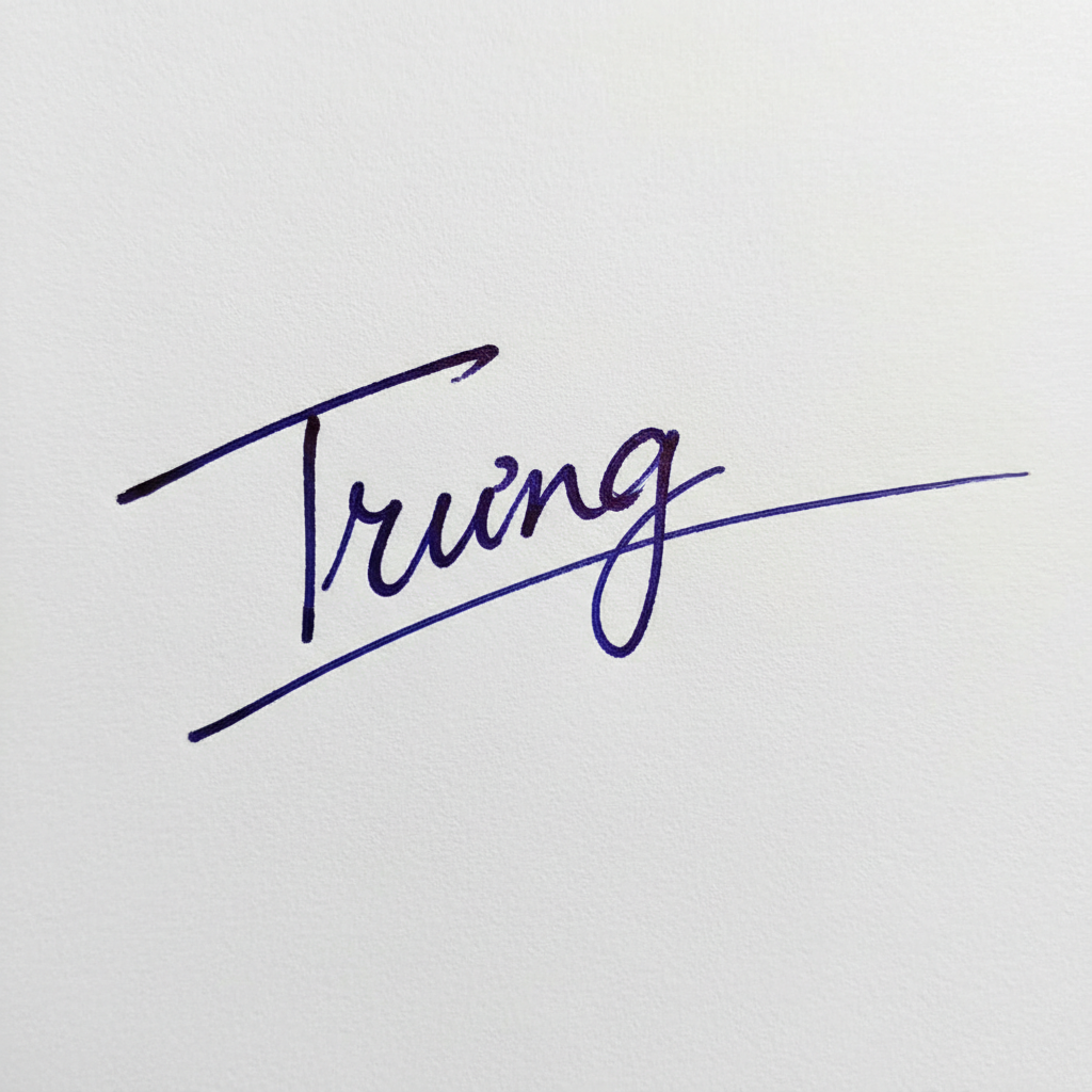 Mẫu chữ ký tên Trung số 4