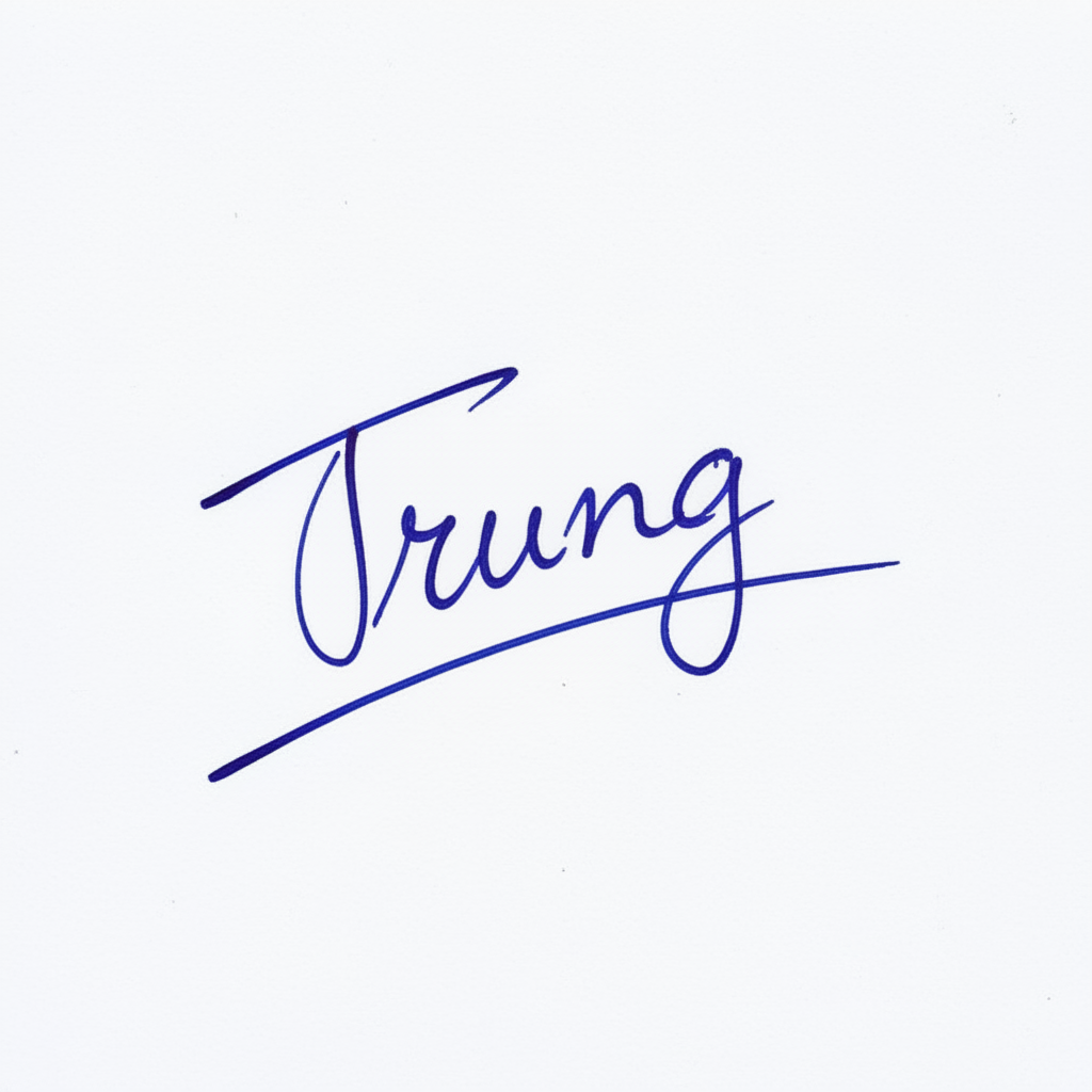 Mẫu chữ ký tên Trung số 6