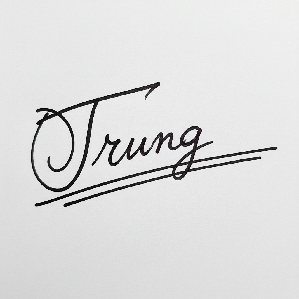 Mẫu chữ ký tên Trung