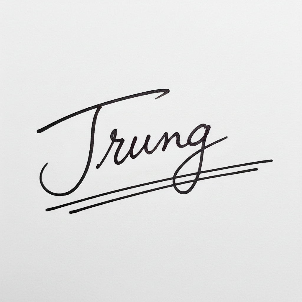 Mẫu chữ ký tên Trung số 7