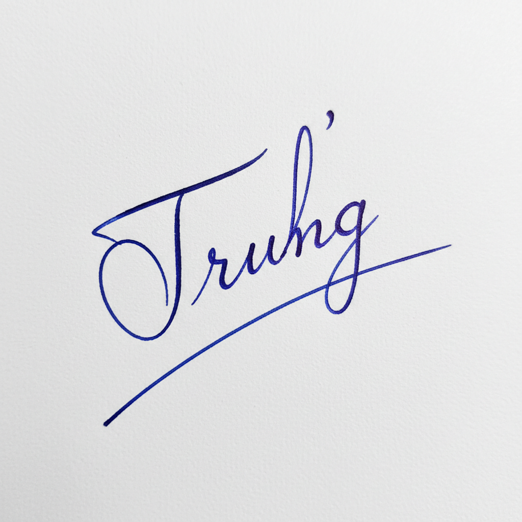 Mẫu chữ ký tên Trung số 8