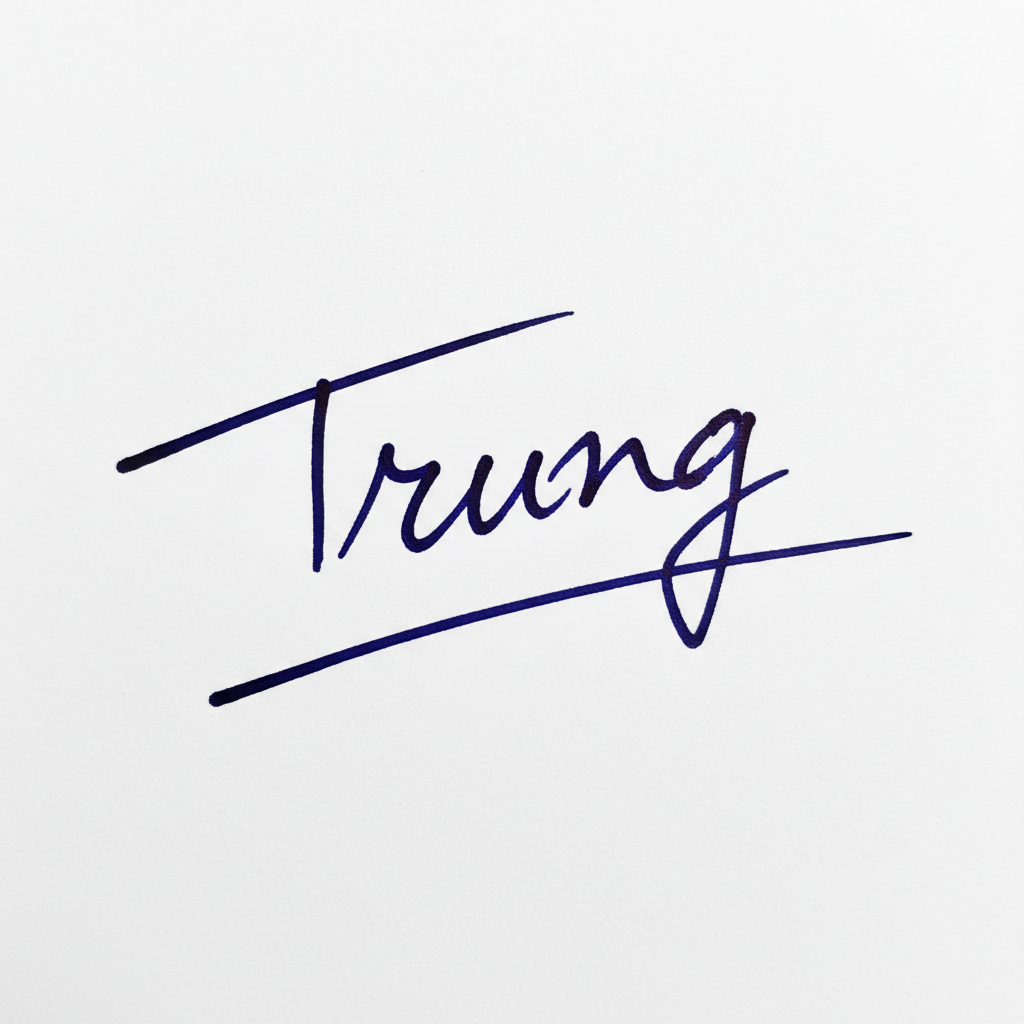 Mẫu chữ ký tên Trung số 9