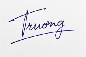 Mẫu chữ ký tên Trường số 1
