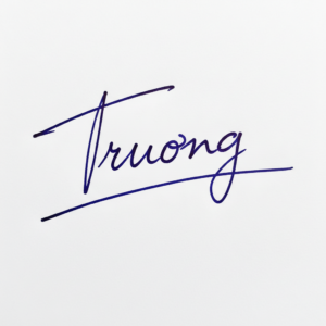 Mẫu chữ ký tên Trường số 1
