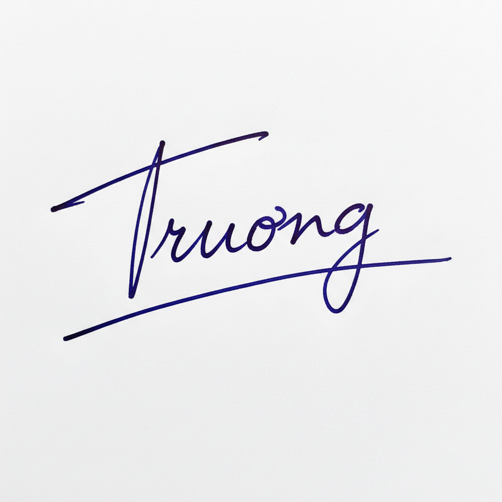Mẫu chữ ký tên Trường số 1