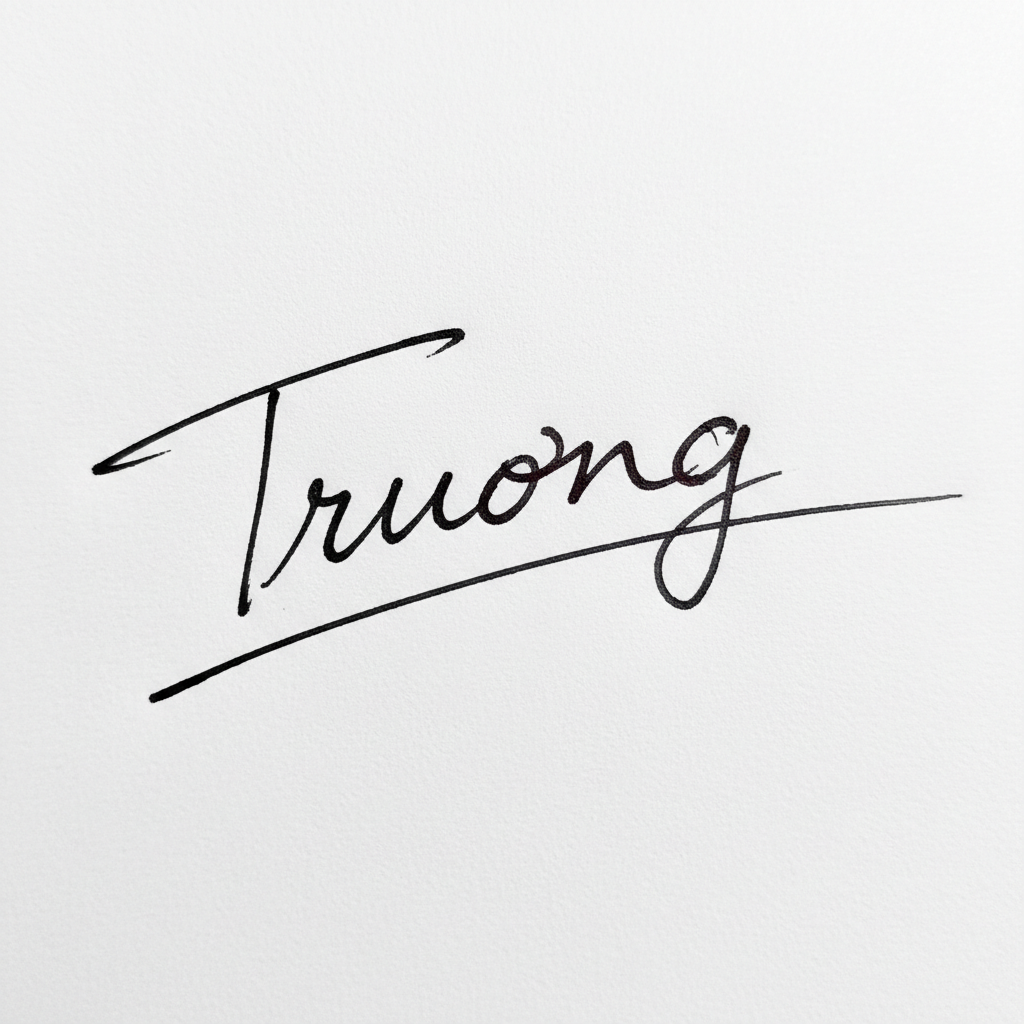 Mẫu chữ ký tên Trường số 10