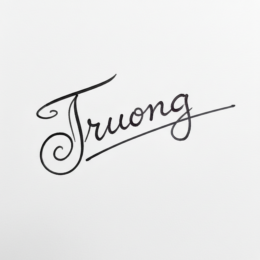 Mẫu chữ ký tên Trường số 2