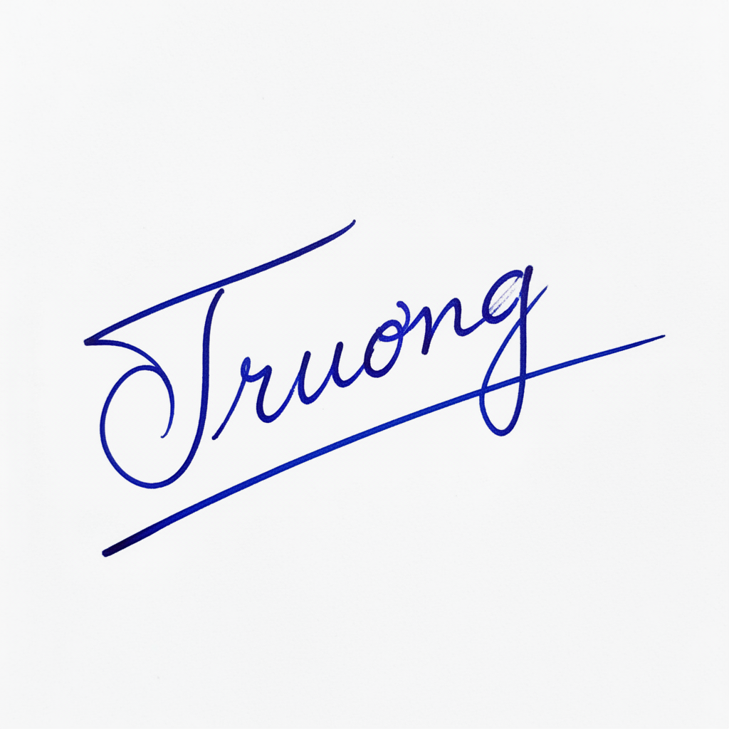 Mẫu chữ ký tên Trường số 3