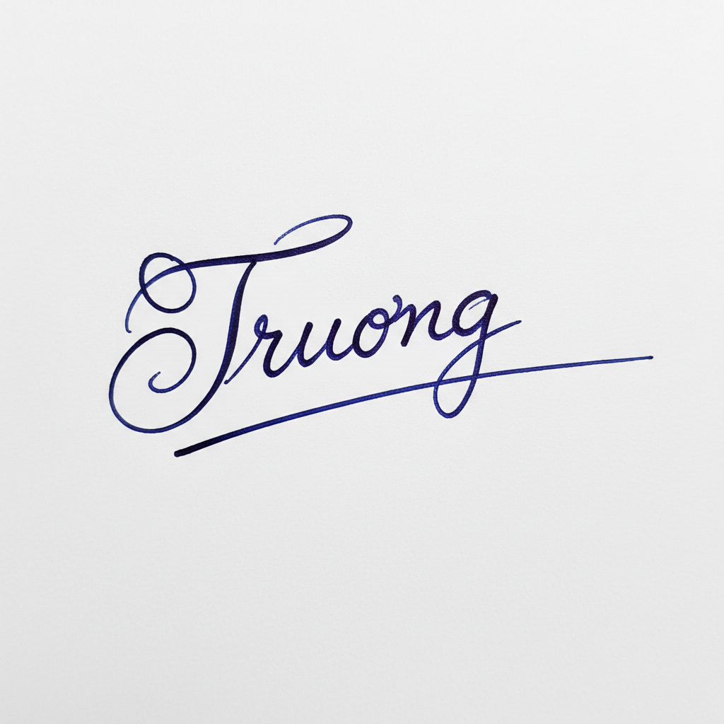 Mẫu chữ ký tên Trường số 4