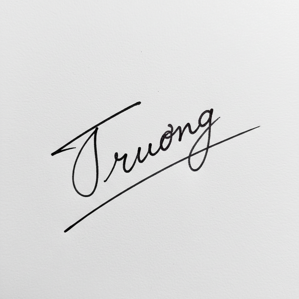 Mẫu chữ ký tên Trường số 5
