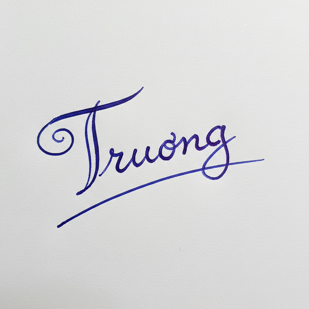 Mẫu chữ ký tên Trường số 6