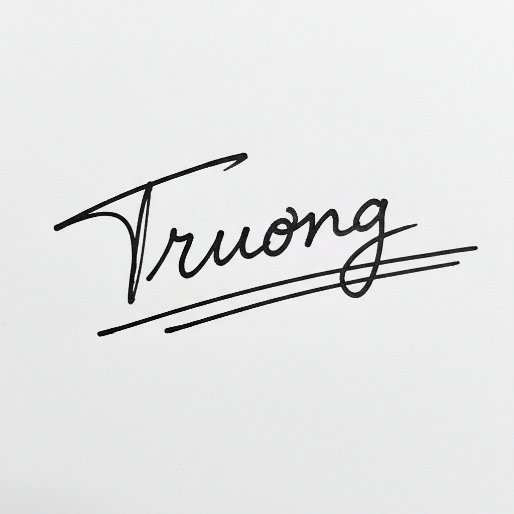 Mẫu chữ ký tên Trường số 7