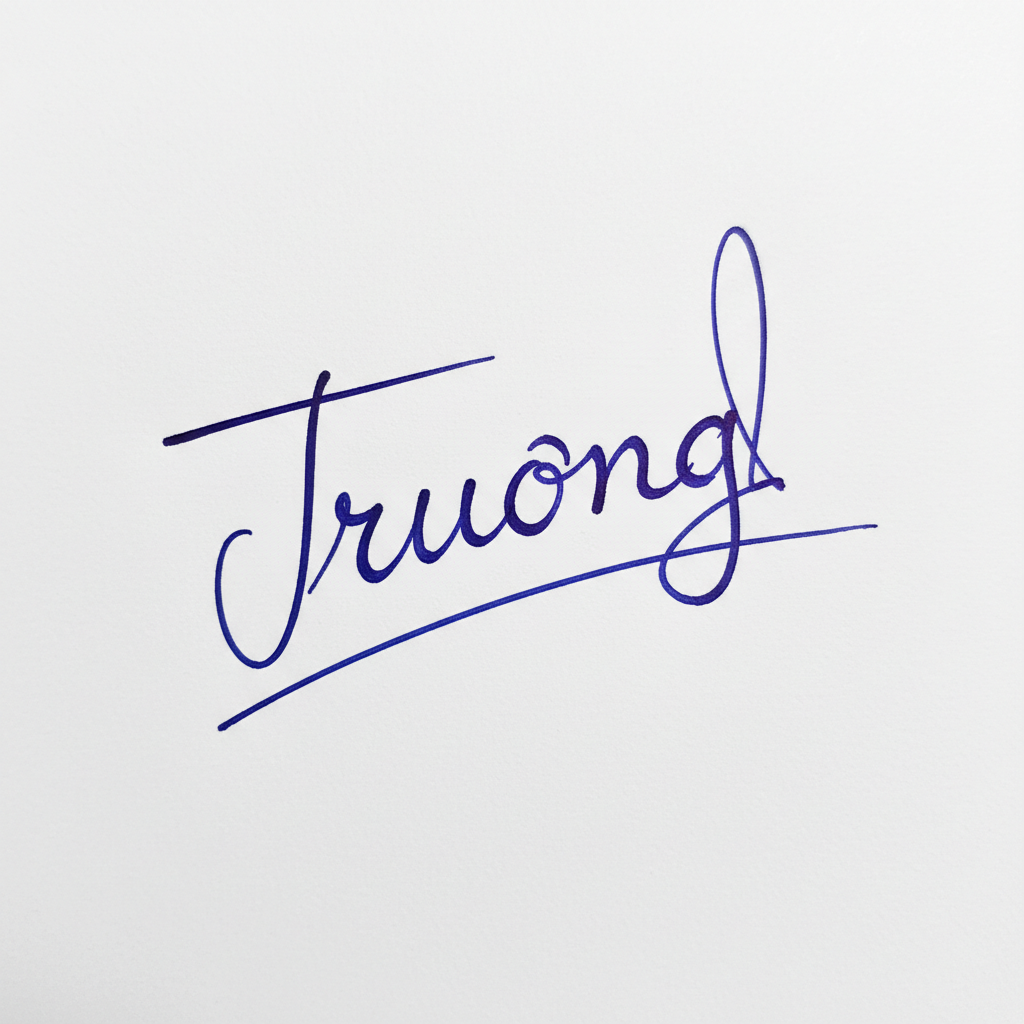 Mẫu chữ ký tên Trường số 8