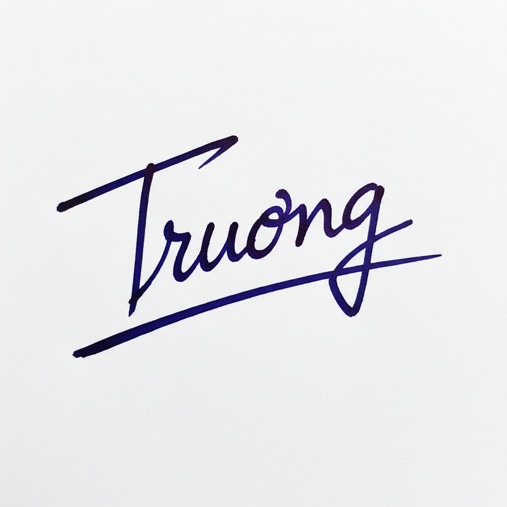 Mẫu chữ ký tên Trường số 9