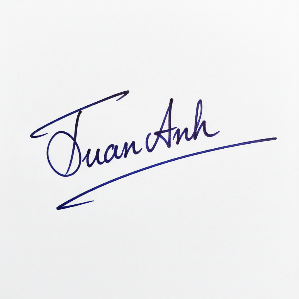 Mẫu chữ ký tên Tuấn Anh số 1