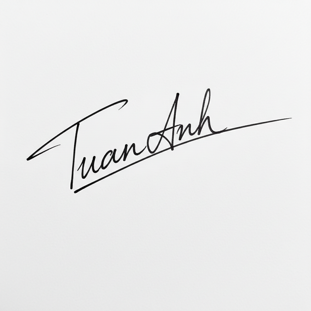Mẫu chữ ký tên Tuấn Anh số 10