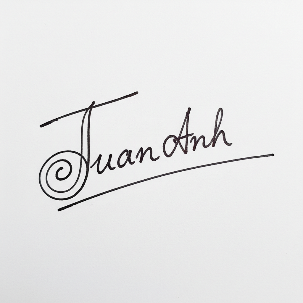 Mẫu chữ ký tên Tuấn Anh số 2