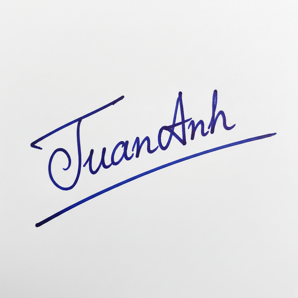 Mẫu chữ ký tên Tuấn Anh số 3