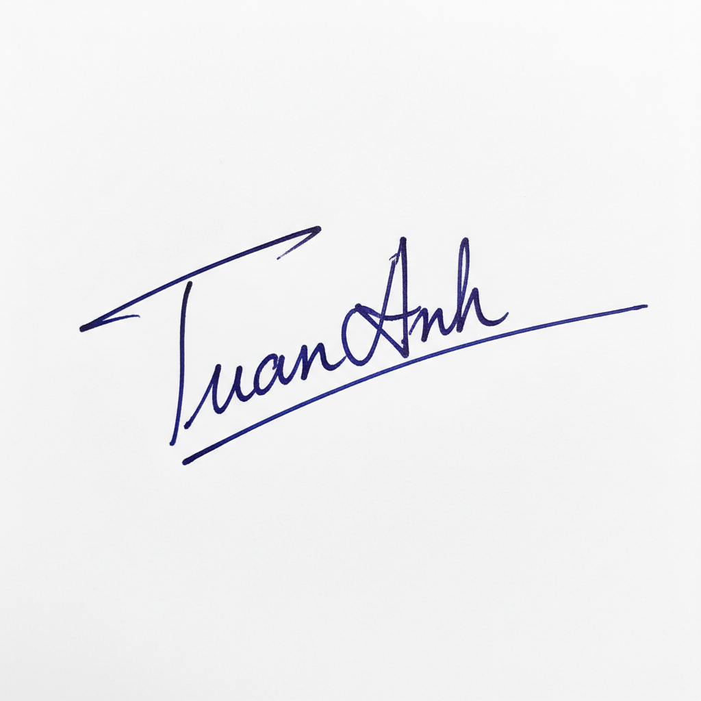 Mẫu chữ ký tên Tuấn Anh số 4