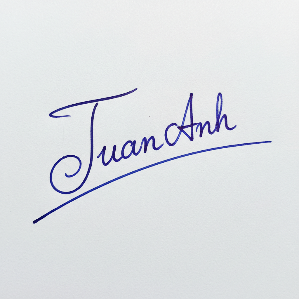 Mẫu chữ ký tên Tuấn Anh số 6