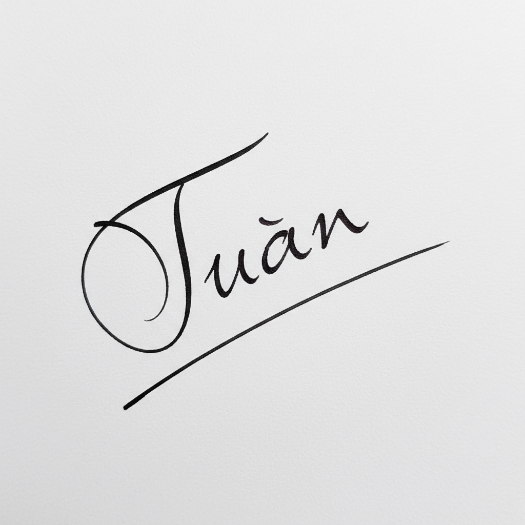 Mẫu chữ ký tên Tuấn số 5