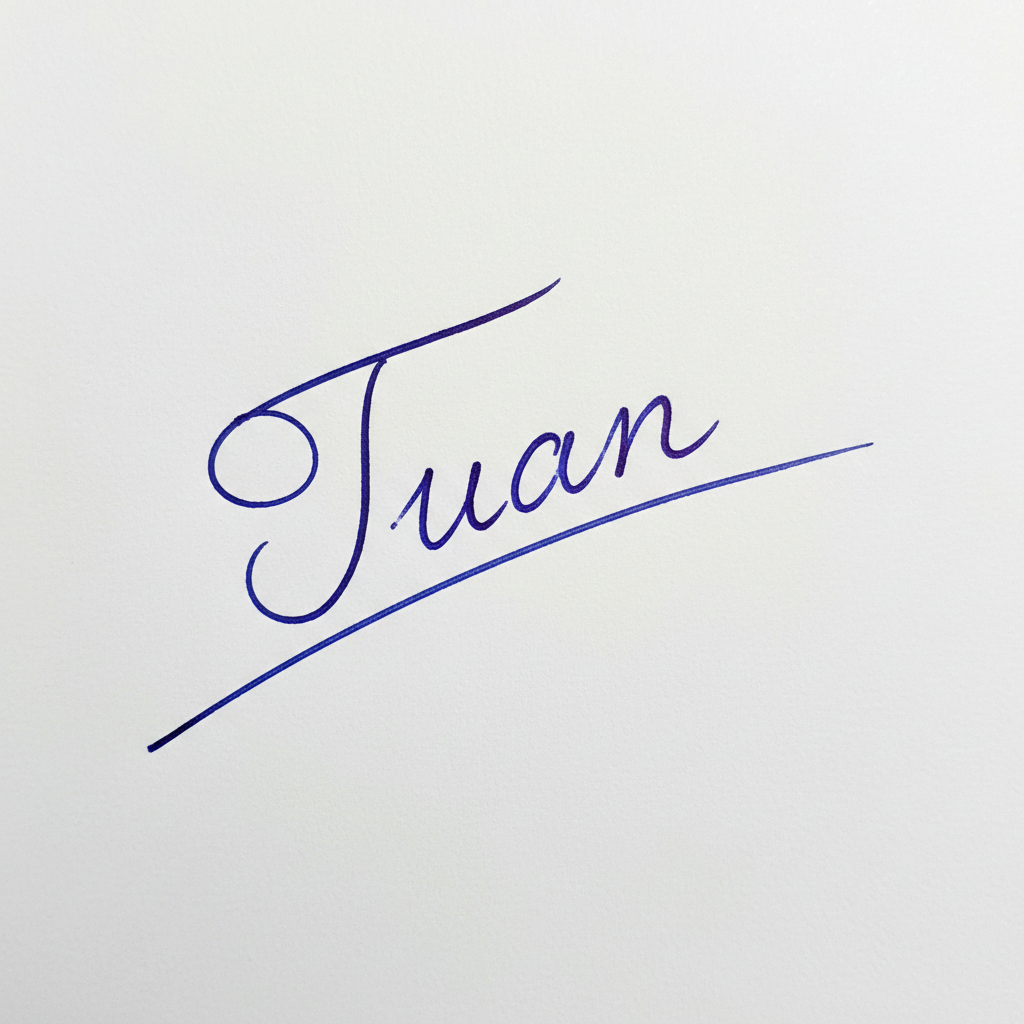 Mẫu chữ ký tên Tuấn số 6