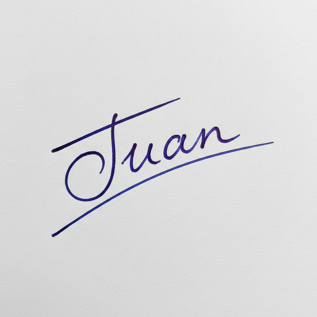 Mẫu chữ ký tên Tuấn số 6