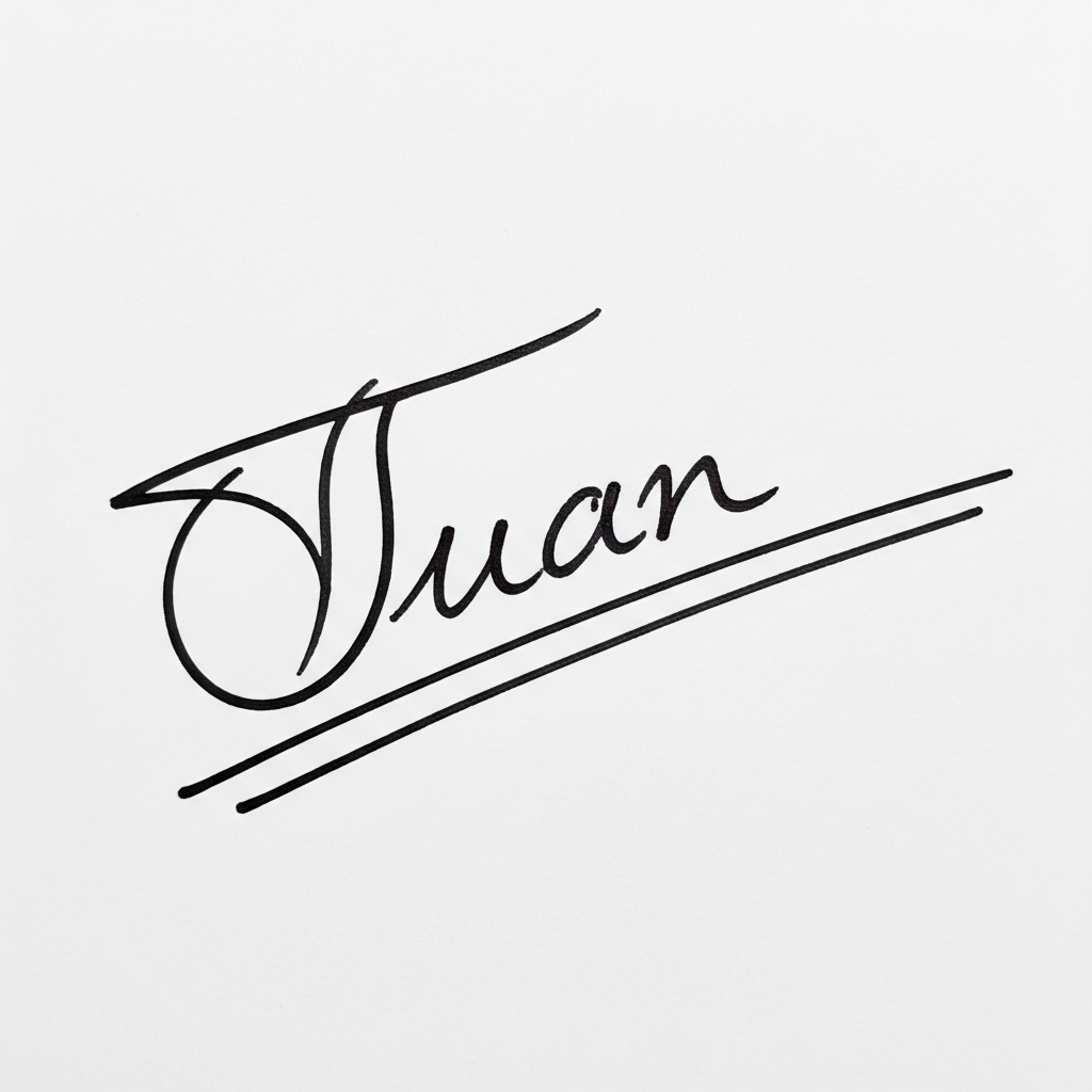 Mẫu chữ ký tên Tuấn số 7